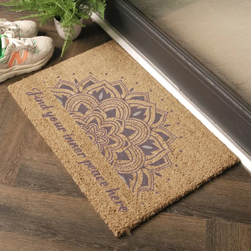 Zerbino in fibra di cocco 40x60 cm Find Your Inner Peace - Artsy Doormats