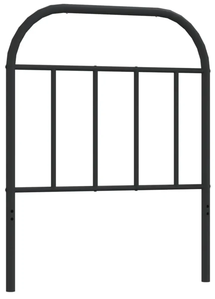 Testiera in metallo nero 75 cm