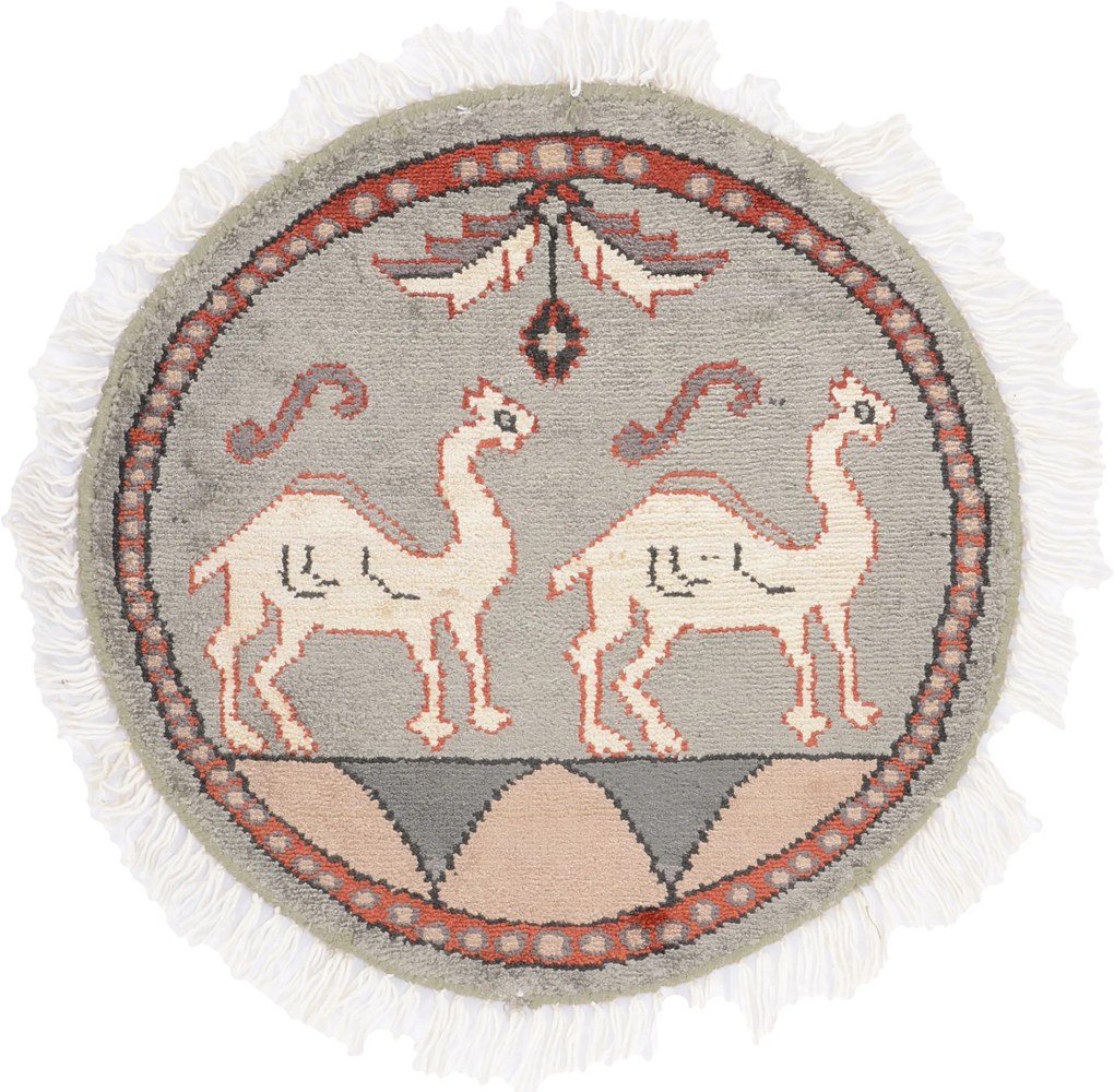 Agra Tappeto orientale 50x50 (Indian) Annodato A Mano