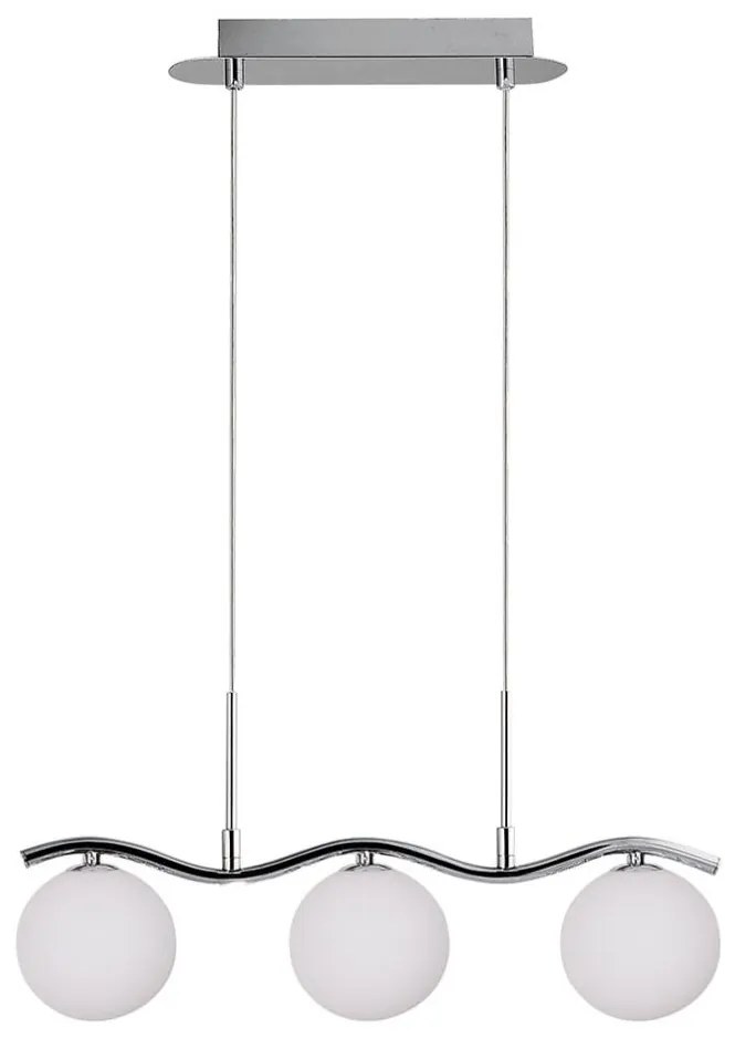 Lampadario a sospensione con filo RAMON 3xG9/40W/230V cromo lucido