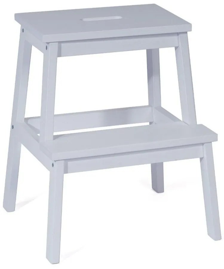 Sgabello in legno di gomma bianco Corg - Bonami Essentials