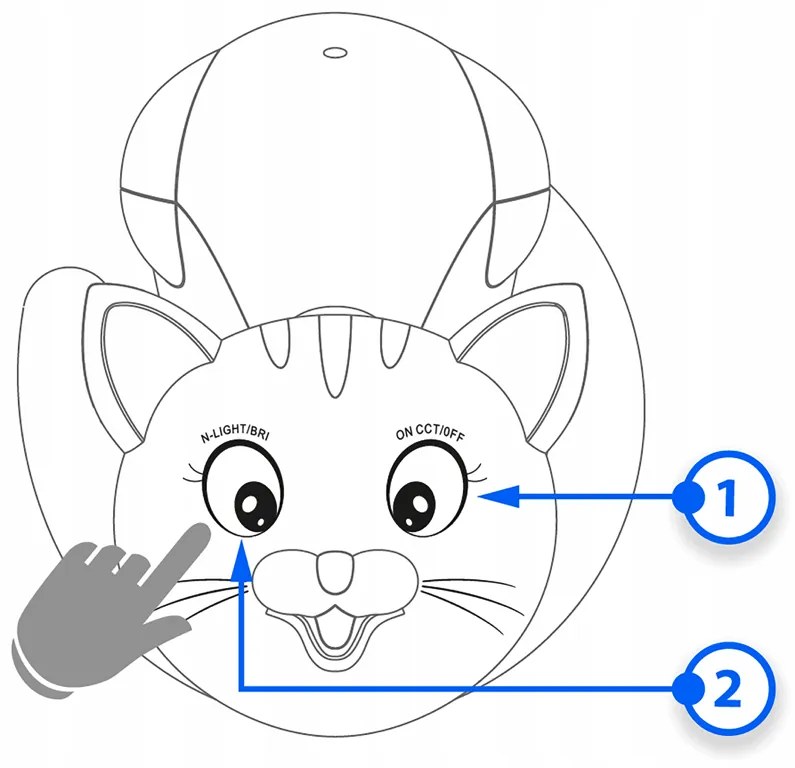 Lampada da tavolo a LED - gatto