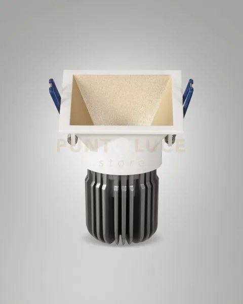 Toodle incasso quadrata asimmetrica 3000k 1250lm 11w oro dimmerabile