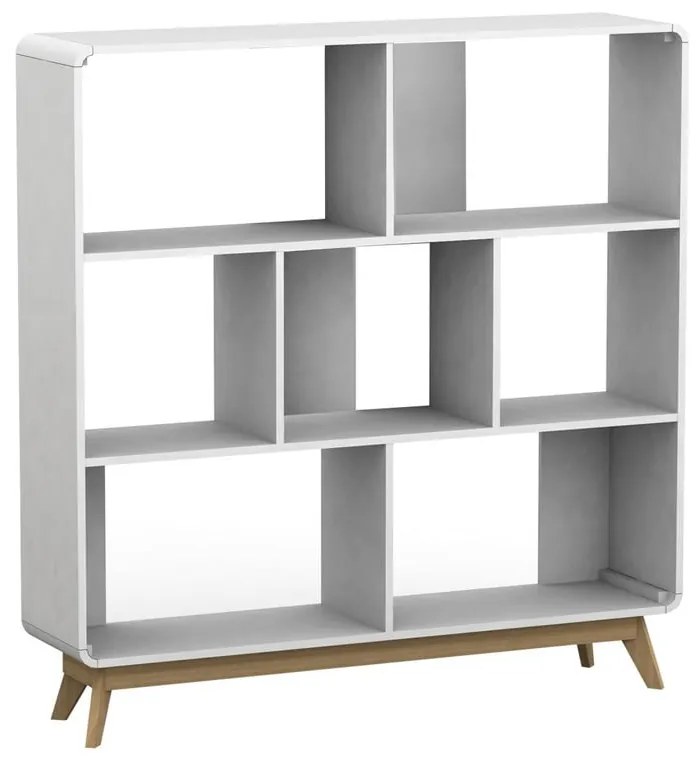 Libreria bianca 122x126 cm Caitlin - Støraa