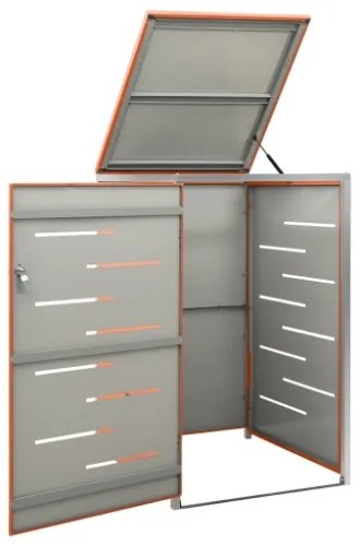 Copribidone per Spazzatura Singolo 69x77,5x115 cm Acciaio Inox
