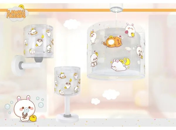 Dalber 41761E - Lampada da tavolo LED per bambini KAWAII FRIENDS 1xG4/4W/230V grigia