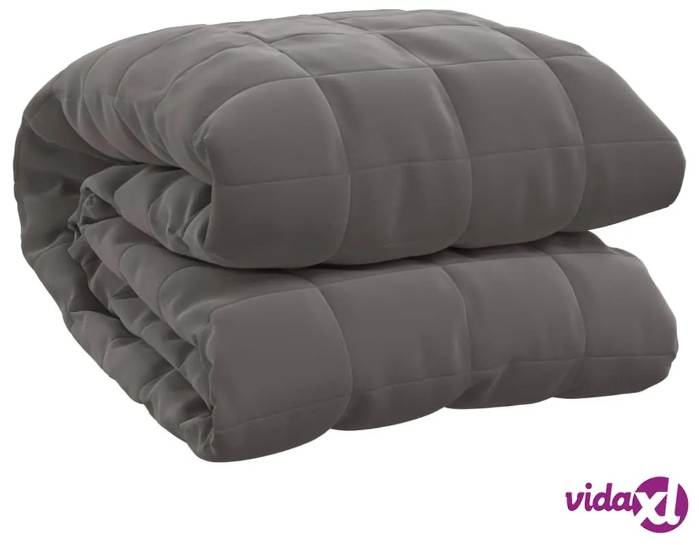 vidaXL Coperta Ponderata Grigia 120 x 180 cm 5 kg Tessuto