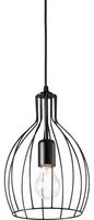 Sospensione Industrial-Minimal Ampolla-2 Metallo Nero 1 Luce E27