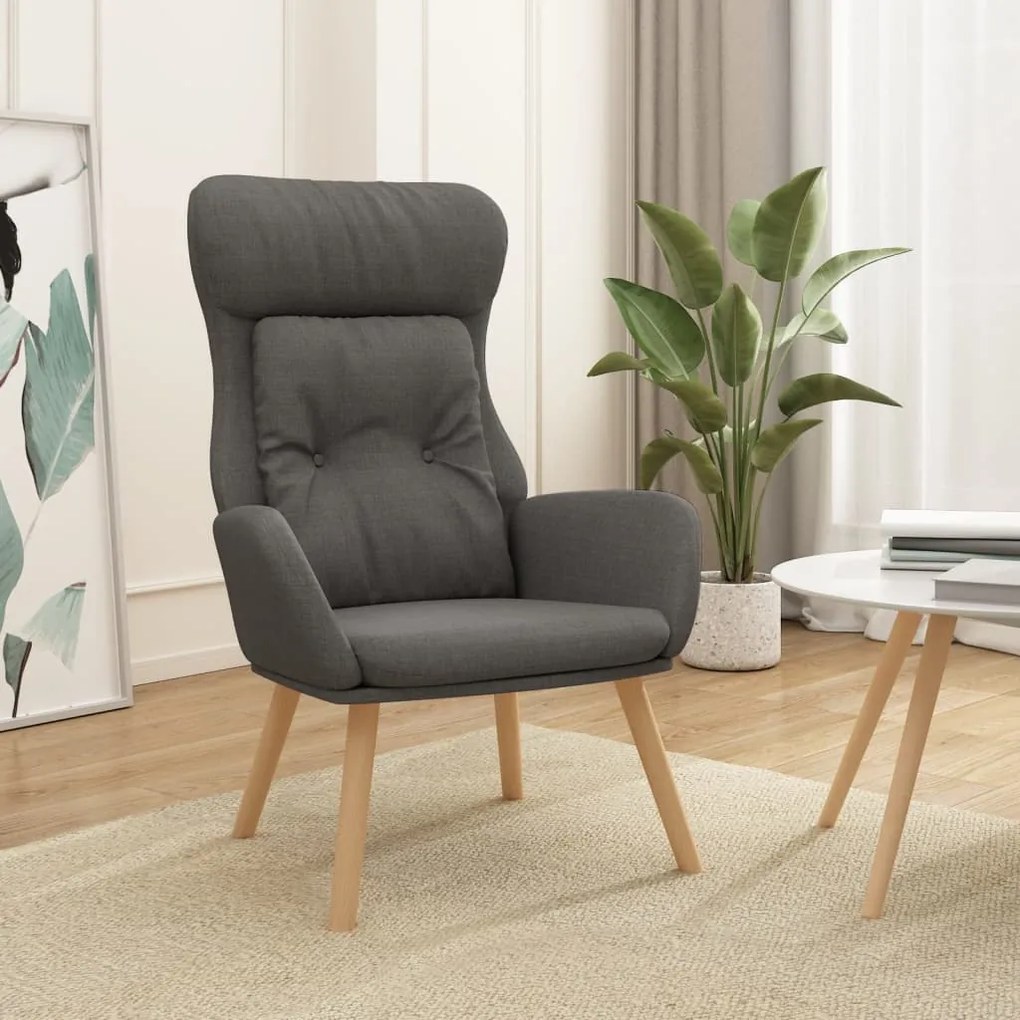 Sedia Relax Grigio Scuro İn Tessuto /