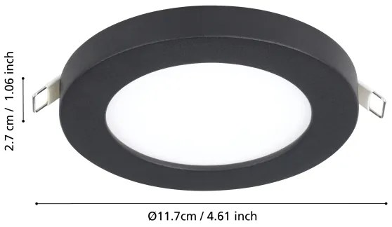 Eglo 900934 - Faretto da incasso FUEVA FLEX LED/5,5W/230V 4000K nero