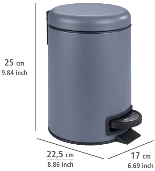 WENKO 24635100 - Cestino LEMAN 17x25 cm blu/nero