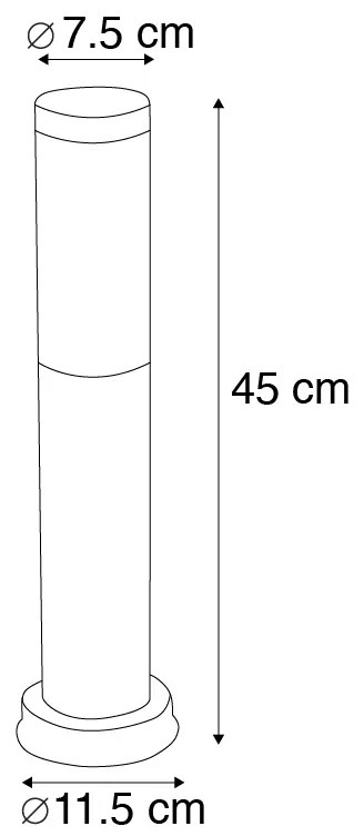 Lampada da esterno intelligente antracite 45 cm con Wifi P45 - Rox