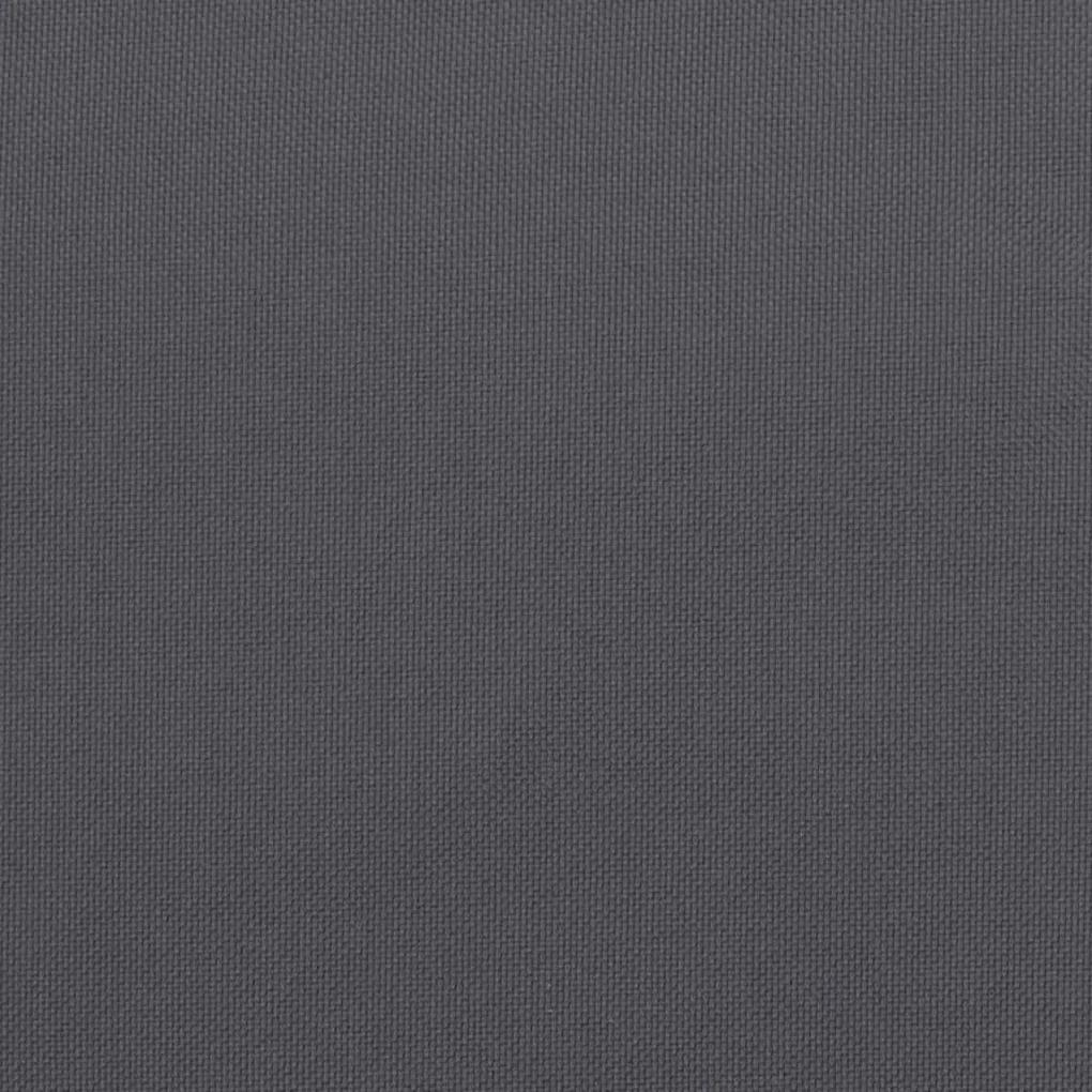 Cuscino per Panca Antracite 120x50x3 cm in Tessuto Oxford