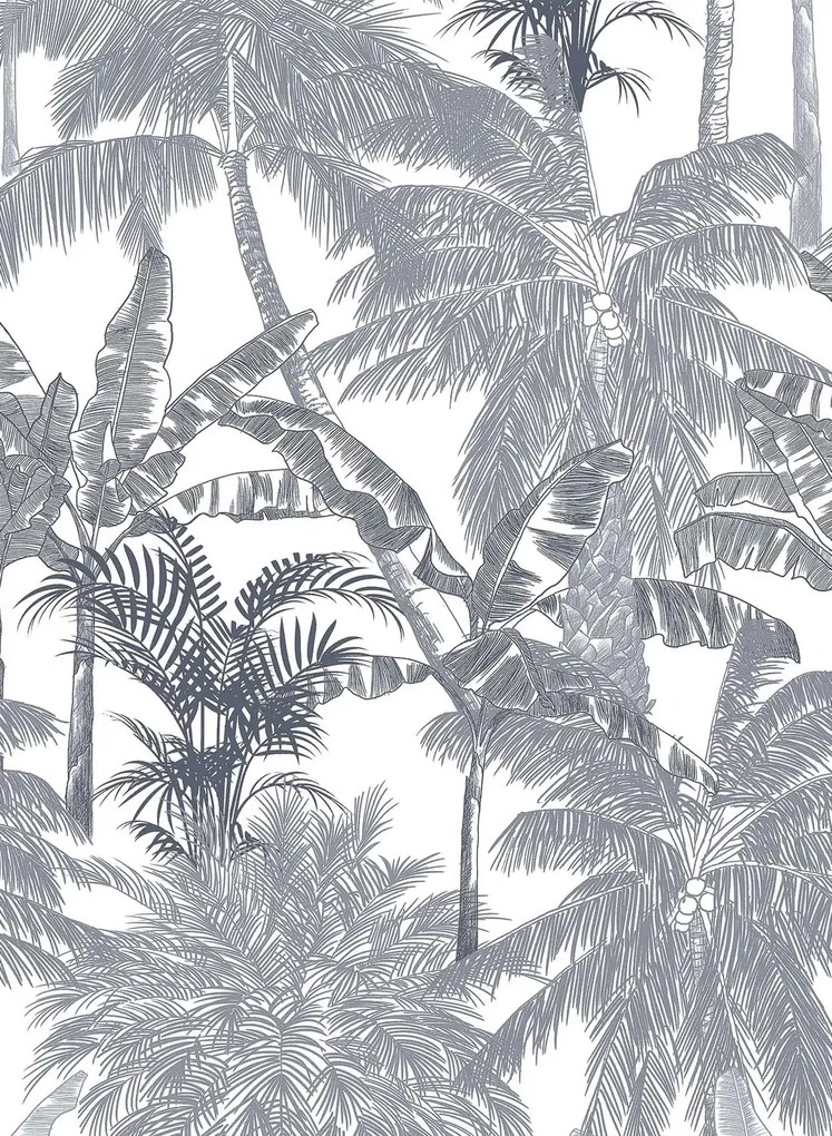 Coordonne Tapete Palms - Plomo