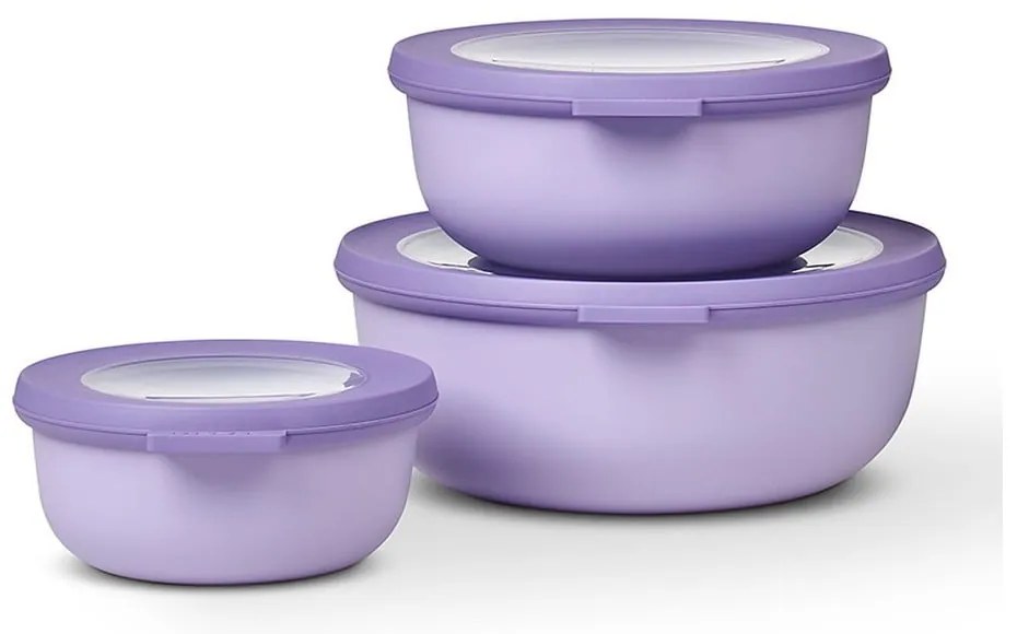 Scatole per alimenti in set da 3 Vivid lilac - Mepal