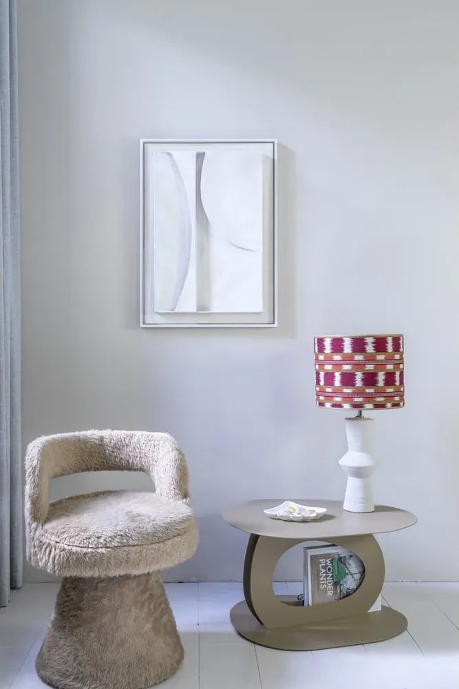 Tavolino da salotto beige in metallo 55x66 cm Tonda – Spinder Design