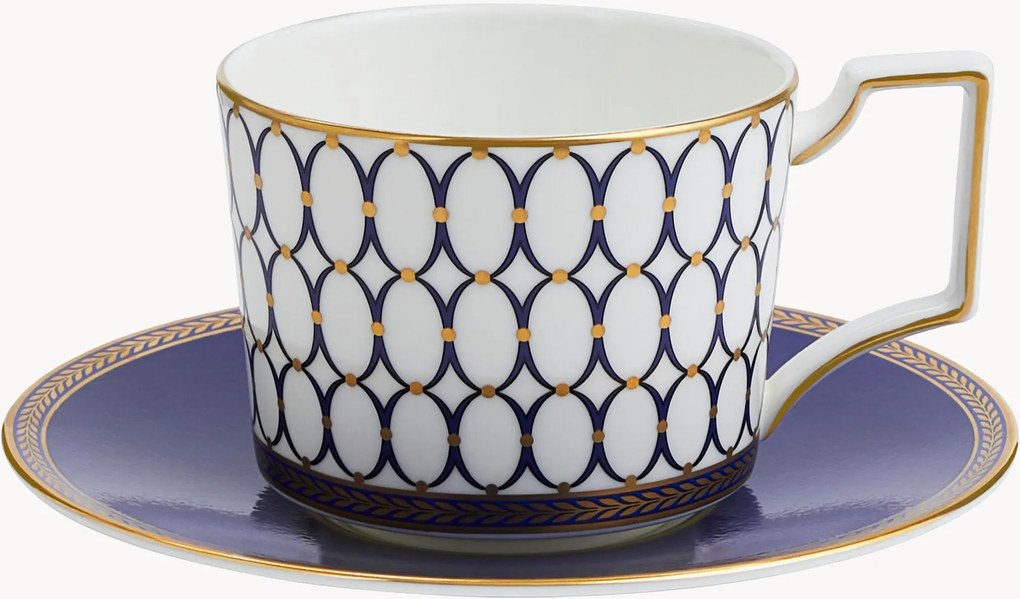 Tazza e piattino in Fine Bone China Renaissance
