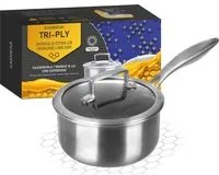 Casseruola 16 cm con coperchio a 3 strati Tri - ply