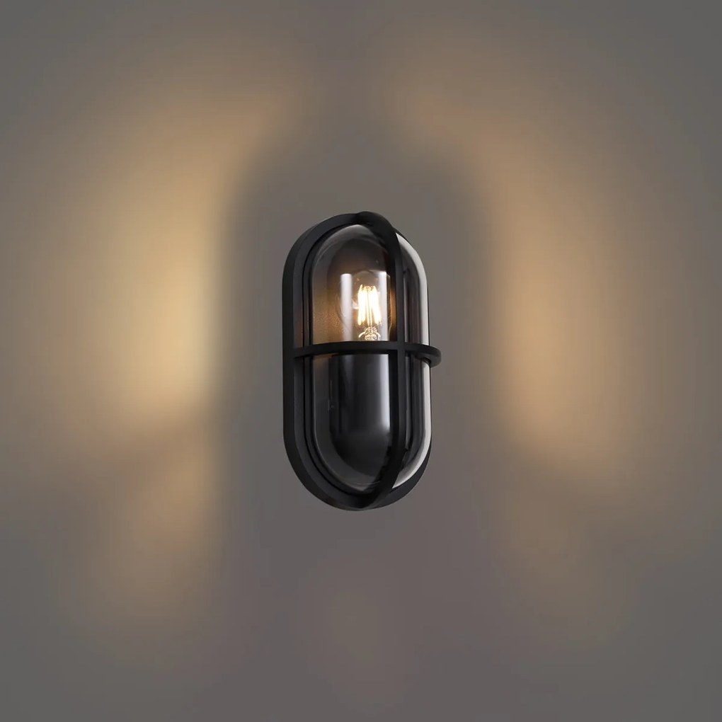 Applique da esterno nera ovale IP65 - Target