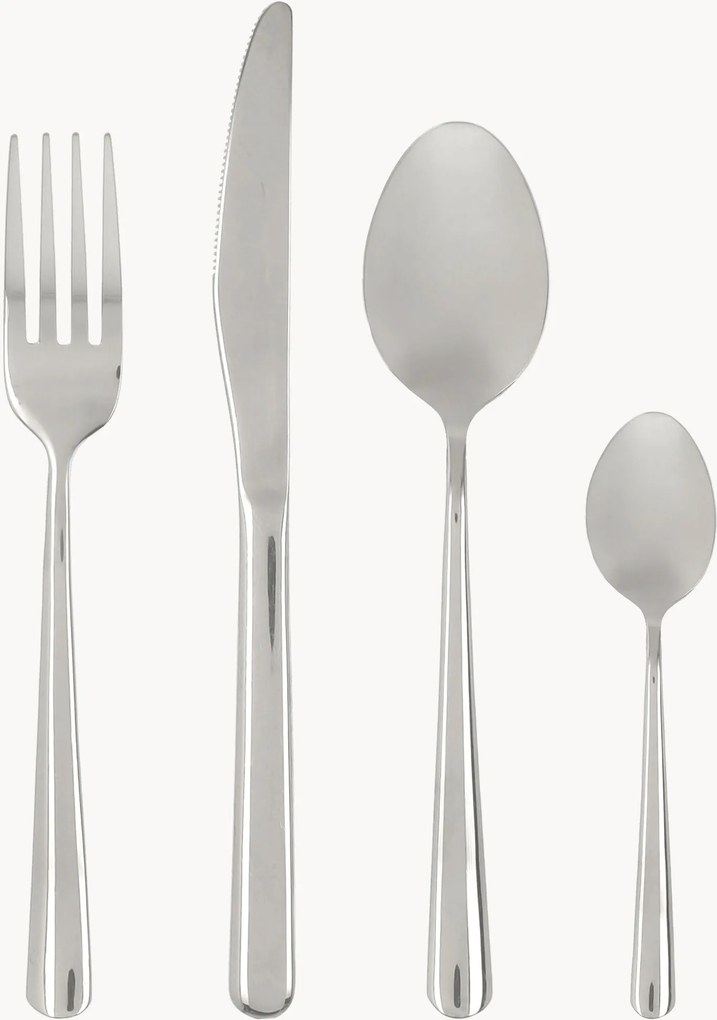 Set di 24 posate spazzolate Element, 6 persone