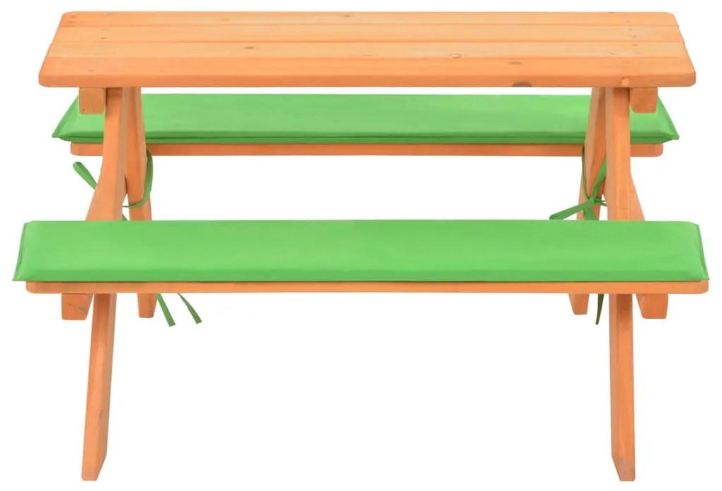 Tavolo e panche da picnic 89x79x50 cm legno massello di abete