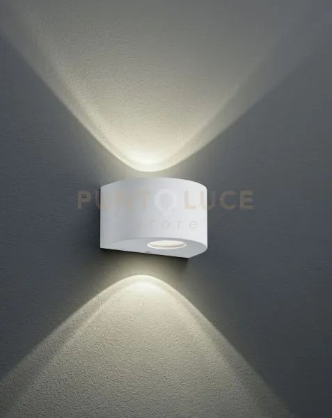 Rosario applique led 4w 400lm, 3000k da esterno mezza luna bianca c...