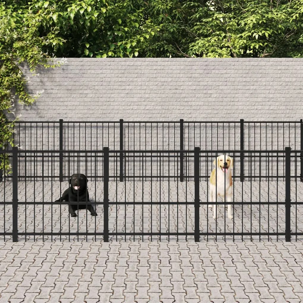 Gabbia Per Cani Da Esterno İn Acciaio 18,82 M² /