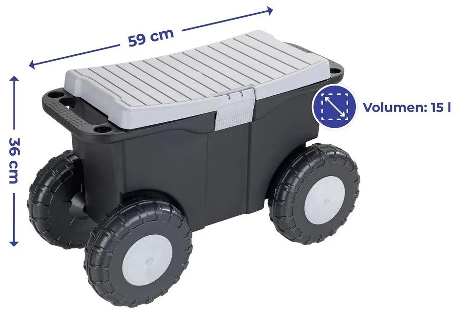 Cassetta da giardino su ruote - Maximex