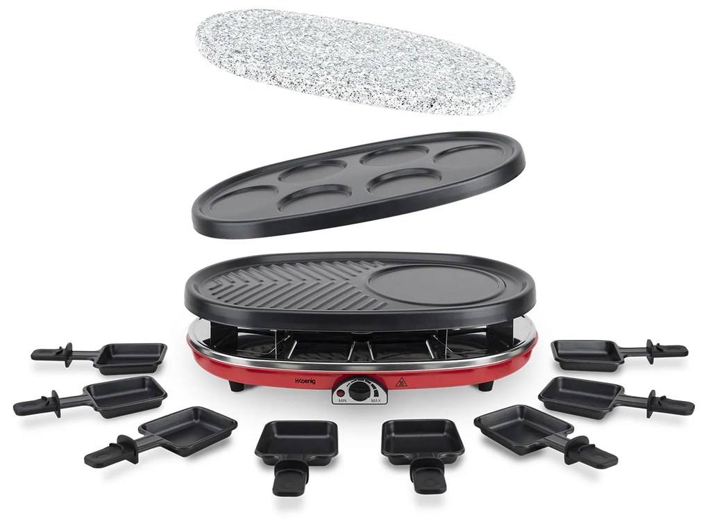Raclette 8 persone 4 in 1 H.Koenig 1500 W