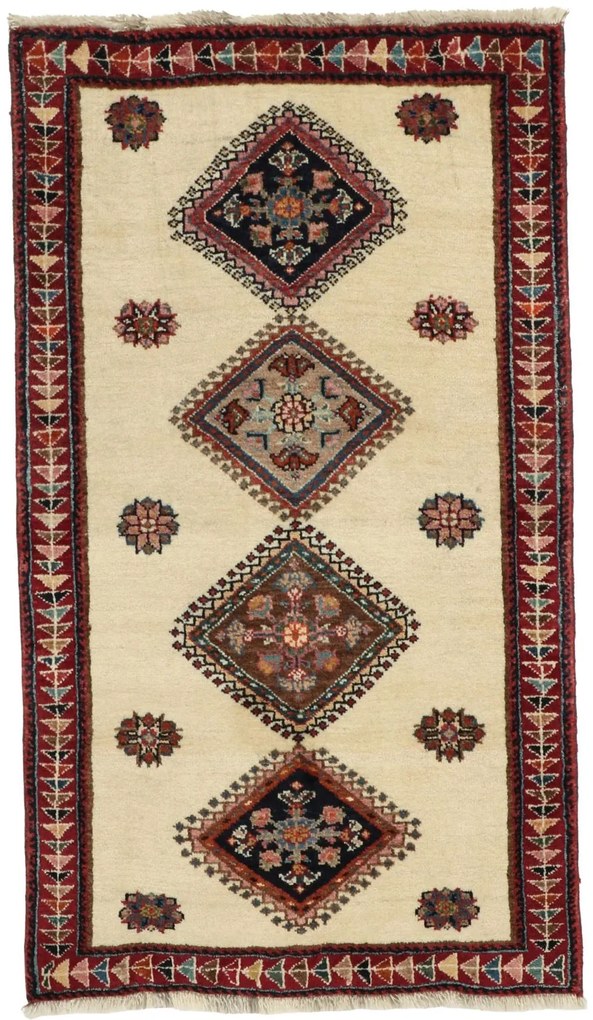 Gashghai Tappeto 70x130 (Iran) Annodato A Mano