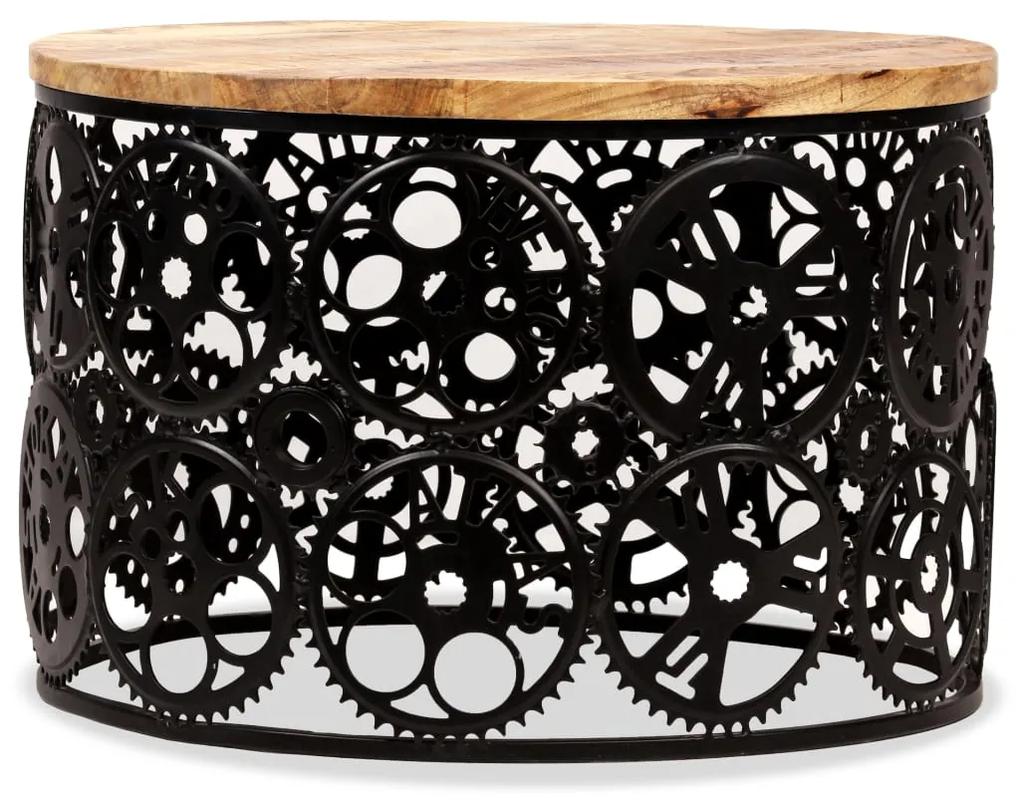 Tavolino da caffè in legno massello di mango 60x40 cm