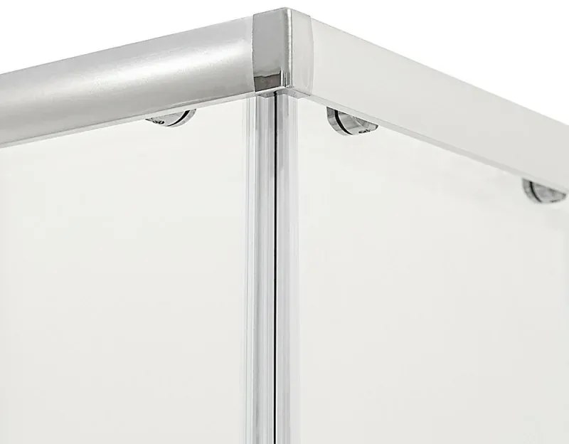 Box doccia angolare 70x70 cm Geo doppio scorrevole in cristallo trasparente