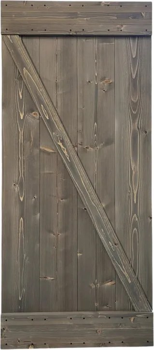 Anta per porta scorrevole Horse in legno massello wengé, L 86 x H 215 cm spessore 56 mm, apertura reversibile