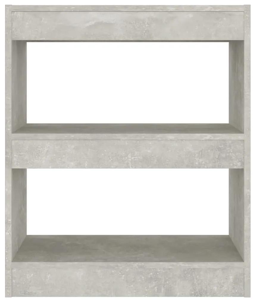 Libreria/divisorio grigio cemento 60x30x72 cm