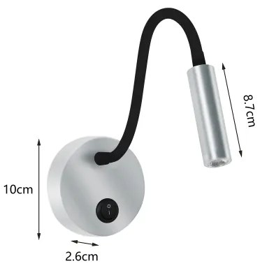 Brilagi - LED Lampada flessibile da muro MAYA LED/3W/230V 4000K argento