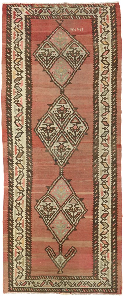 Kilim Tappeto 320 x 130 (Iran) Tessuto A Mano