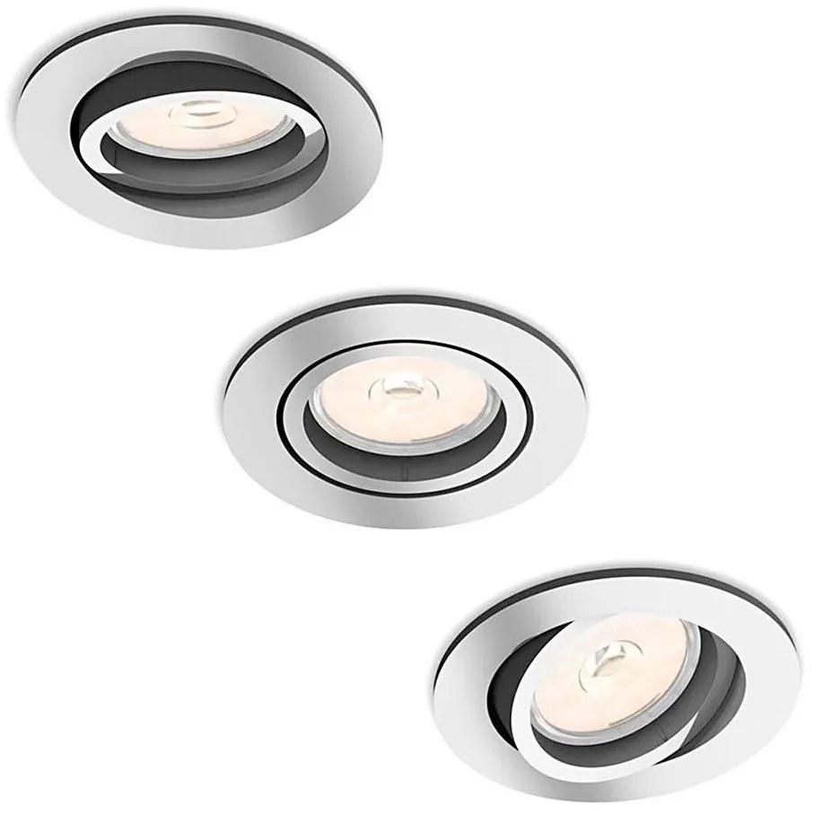 Philips 50393/11/PN - KIT 3x Lampada da incasso MYLIVING DONEGAL 1xGU10/5,5W/230V