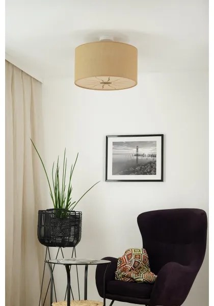 Brilagi - Lampadario a plafone COUNTRY ROLLER 1xE27/15W/230V diametro 45 cm beige