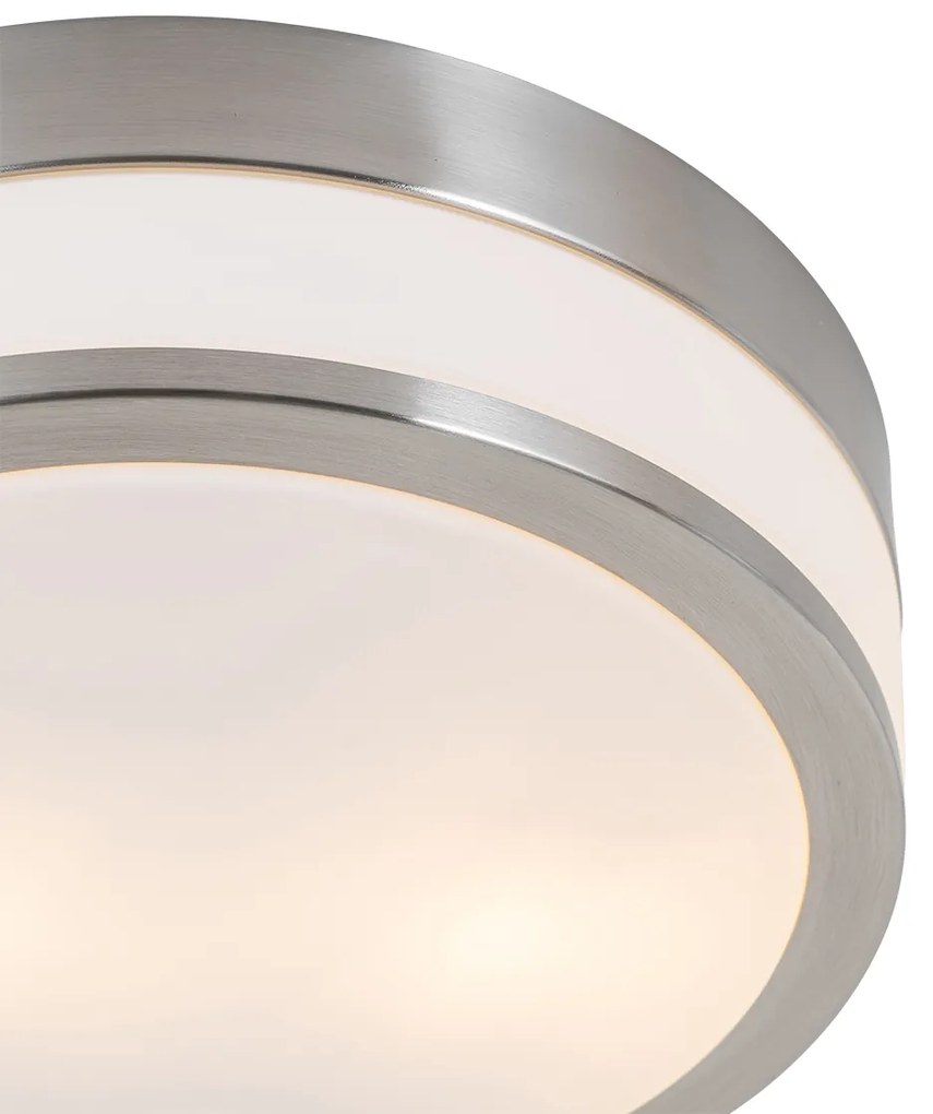 Plafoniera da esterno moderna in acciaio 28 cm IP44 - Flavi