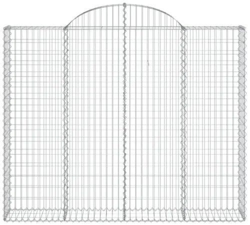 Cesto Gabbione ad Arco 200x30x160/180 cm Ferro Zincato