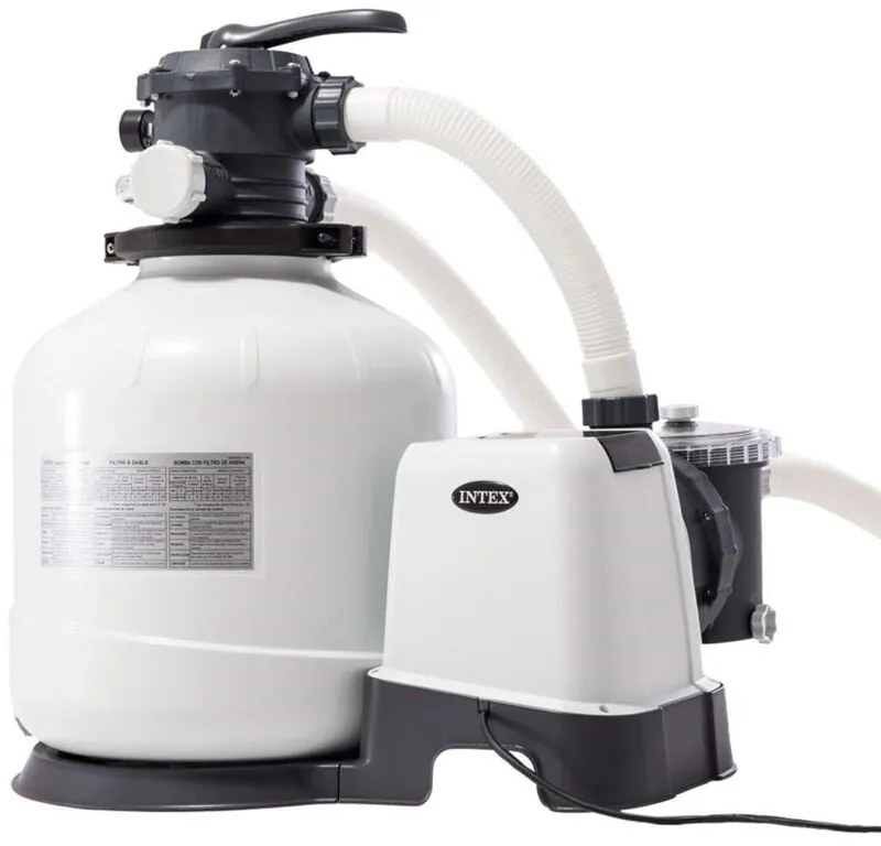 Intex - 26652 pompa filtro a sabbia per piscina con 6 funzioni 12.000 l/h universale per piscine fuori terra