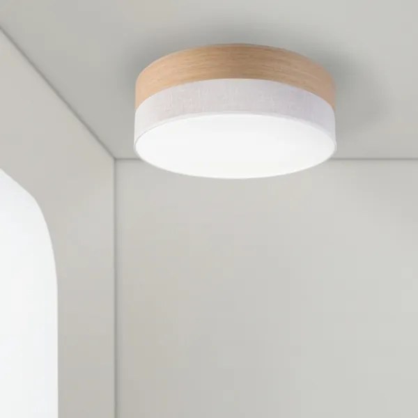 Plafoniera LED SIRJA WOOD LED/36W/230V diametro 45 cm bianco/quercia