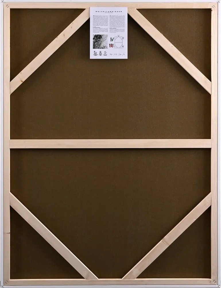 Quadro dipinto a mano 78x98 cm Edge Blue - Malerifabrikken