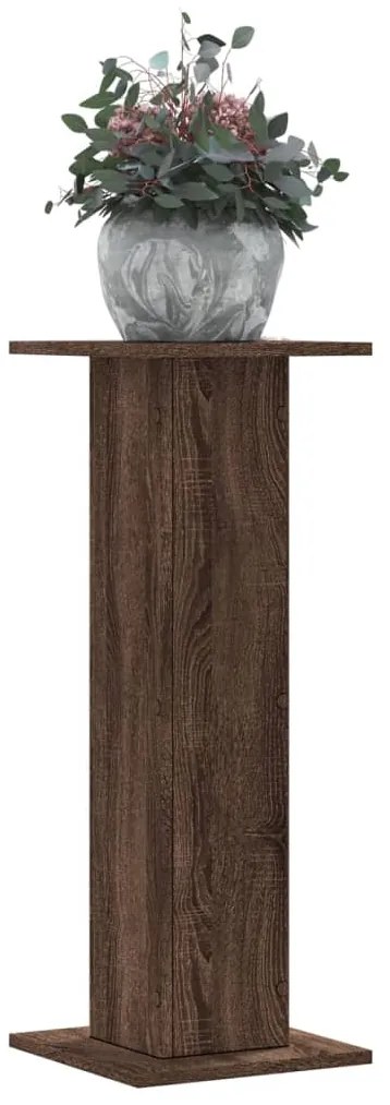Supporti Per Piante 2 Pz Rovere Marrone 30x30x80 Cm Truciolato /