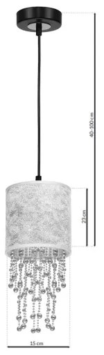 Lampadario a sospensione con filo ALMERIA 1xE27/60W/230V