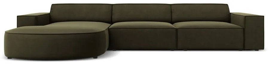 Divano angolare in velluto verde (angolo sinistro) Jodie - Micadoni Home