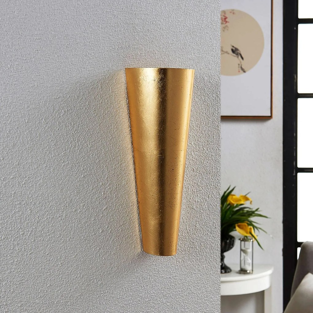 Applique da parete Conan Lindby, dimmerabile, Ottone / Oro, Soggiorno / Sala da pranzo, Metallo, Moderno, Applique
