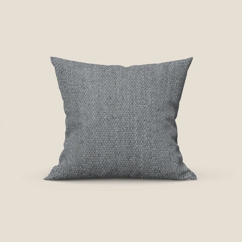 Levante cuscino disponibile in diversi colori in pregiato bouclé riciclato fresco dalla trama melangiata smacchiabile T16 grigio