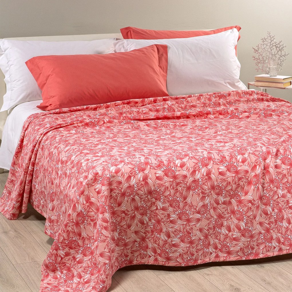 Copriletto non Trapuntato in Cotone Piquet Flowers Joy