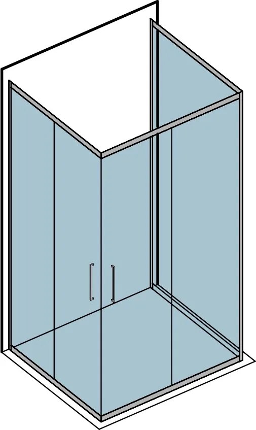 Box 3 lati 80x80x80 altezza 180 vetro trasparente K410 - KAMALU
